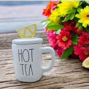 Rae Dunn HOT TEA Mug with Lemon Slice Lid